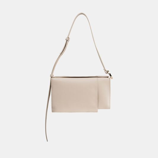 Folded Shoulder/ Crossbody bag - Corn leather