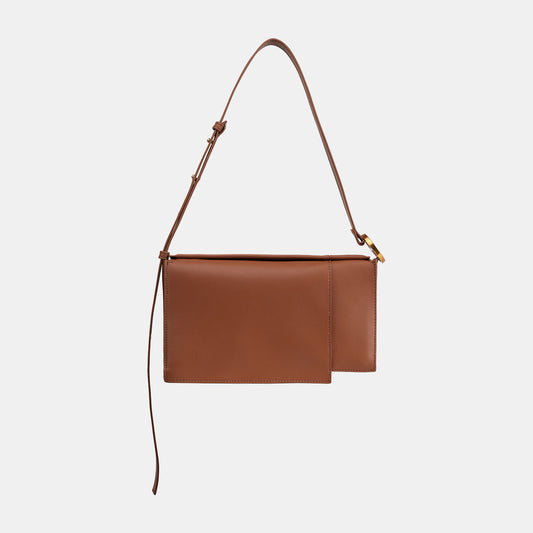 Folded Shoulder/ Crossbody bag - Corn leather
