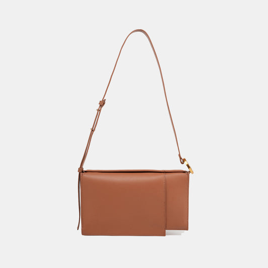 Folded Shoulder/ Crossbody bag - Corn leather