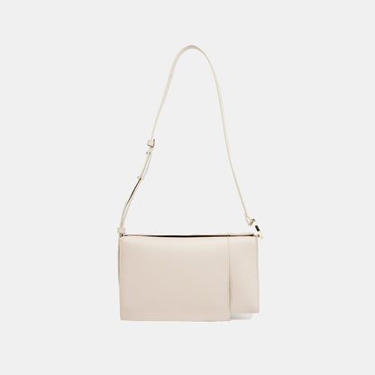 Folded Shoulder/ Crossbody bag - Corn leather